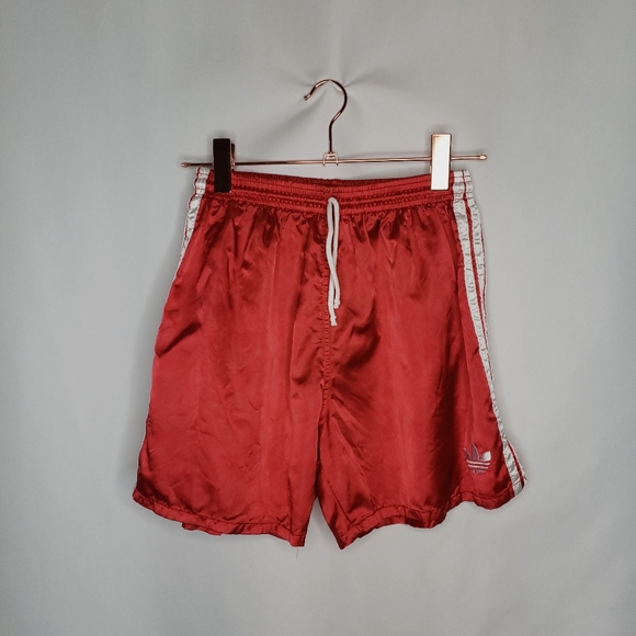 VTG 90s Adidas RED Original running shorts Sz M - Picture 6 of 8